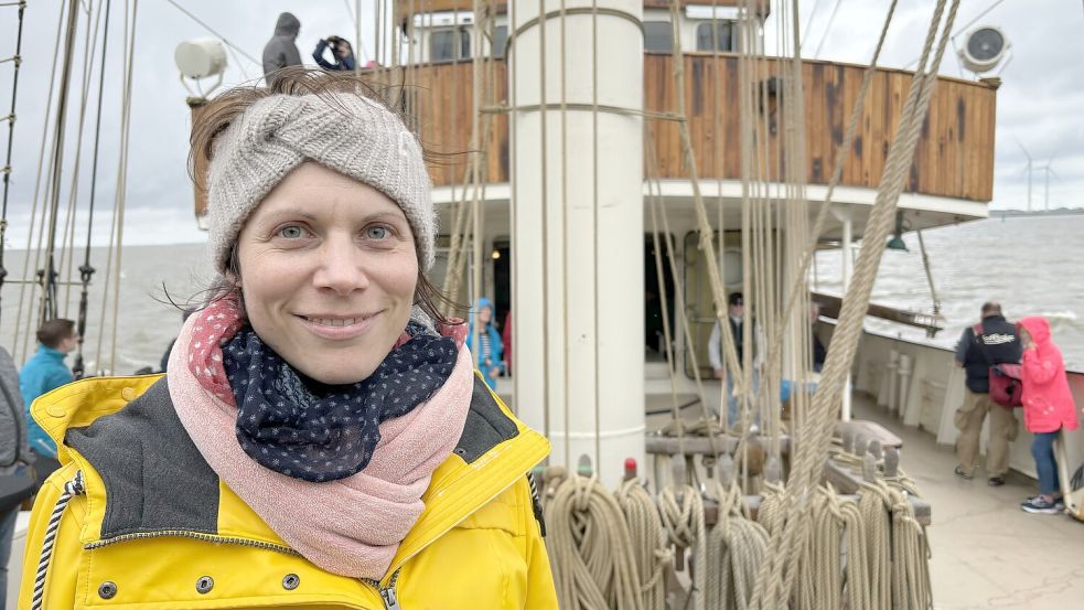 Birte Siemes feierte an Bord ihren Geburtstag. Foto: Hock
