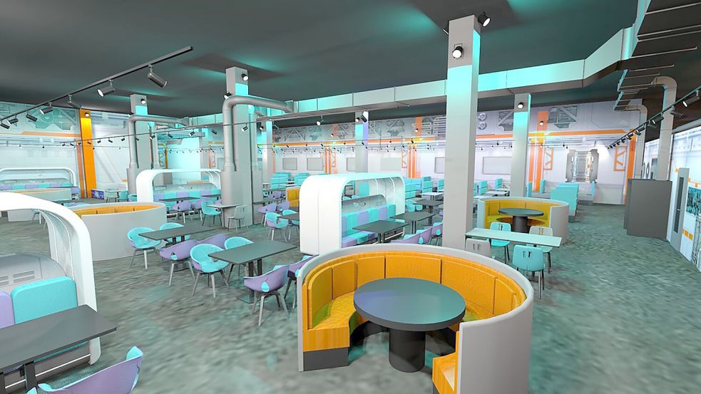 Die Animation zeigt, wie das Restaurant einmal aussehen wird. Animation: Space Magic GmbH