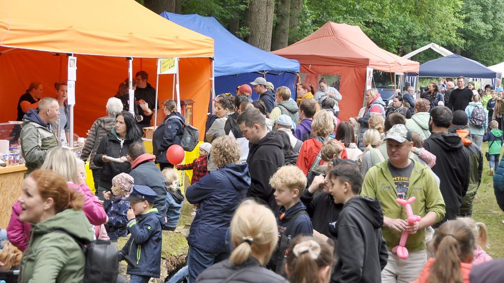 Wieder gut besucht: Viele Menschen kamen am Sonntag in den Julianenpark. Foto: Wolters