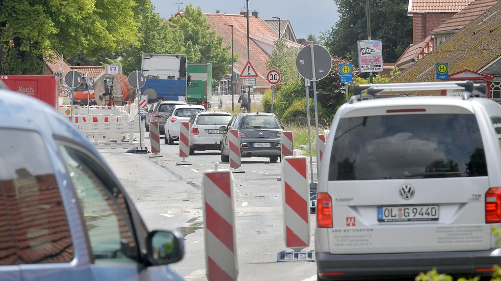 Die Arbeiten in Hesel verlaufen plangemäß. Foto: Ortgies