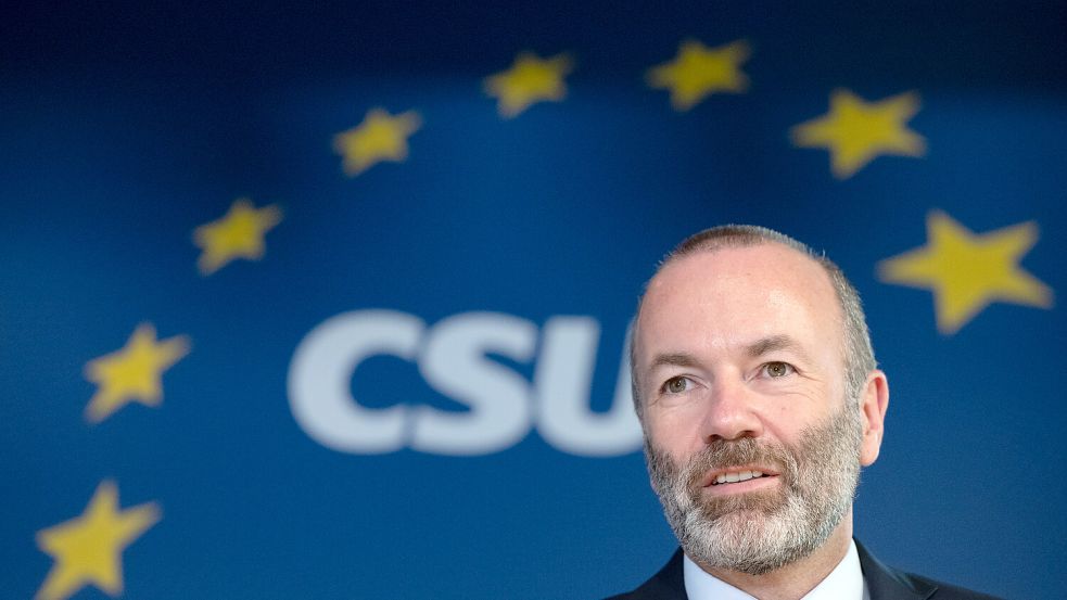 Manfred Weber (CSU) führt auch im neu gewählten Europäischen Parlament die größte Fraktion an – die der Europäischen Volkspartei (EVP). Foto: dpa/Sven Hoppe