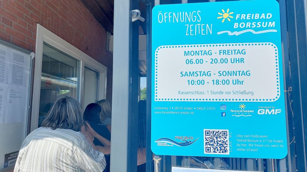 Das Freibad Borssum wird vom Unternehmen GMF betrieben, unterstützt vom Förderverein.