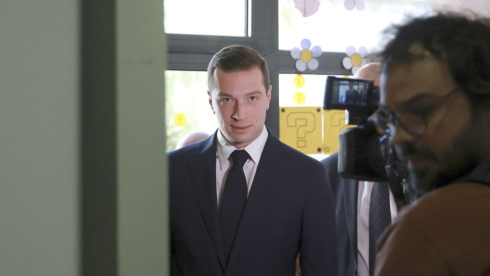 Jordan Bardella, Parteichef des rechtsnationalen Rassemblement National (RN). Foto: dpa/Aurelien Morissard