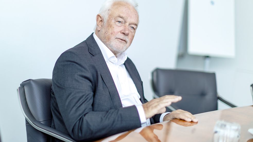 „Die Grünen sind in Deutschland teilweise verhasster als die AfD“: Wolfgang Kubicki beim Interview in Osnabrück Foto: Sebastian Dannenberg