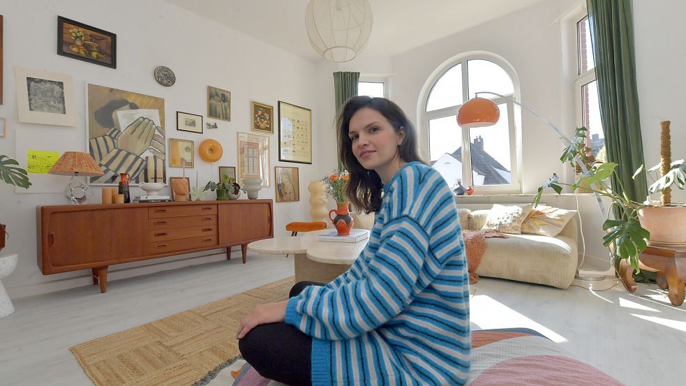 Janine Krauses Lieblingsraum: Ihr Wohnzimmer. Besonders, wenn die Sonne hereinscheint, fühlt sie sich hier am wohlsten. Foto: Ortgies