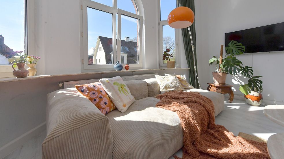 Gemütlich: In dem Wohnzimmer von Familie Krause finden sich sowohl ältere, als auch moderne Einrichtungsgegenstände wieder.