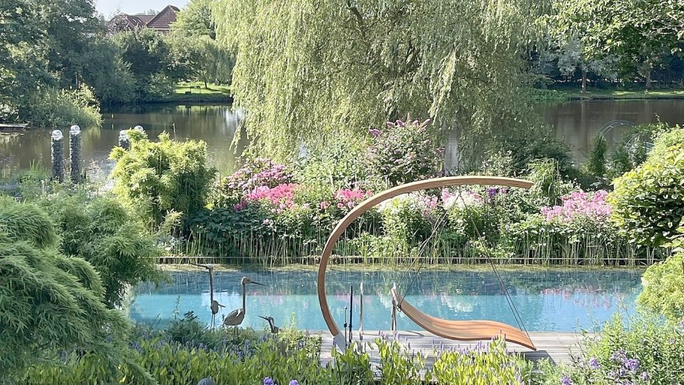 Der Wassergarten der Familie Meinhard in Ostrhauderfehn kann in diesem Jahr am Sonntag ein letztes Mal besichtigt werden. Foto: privat