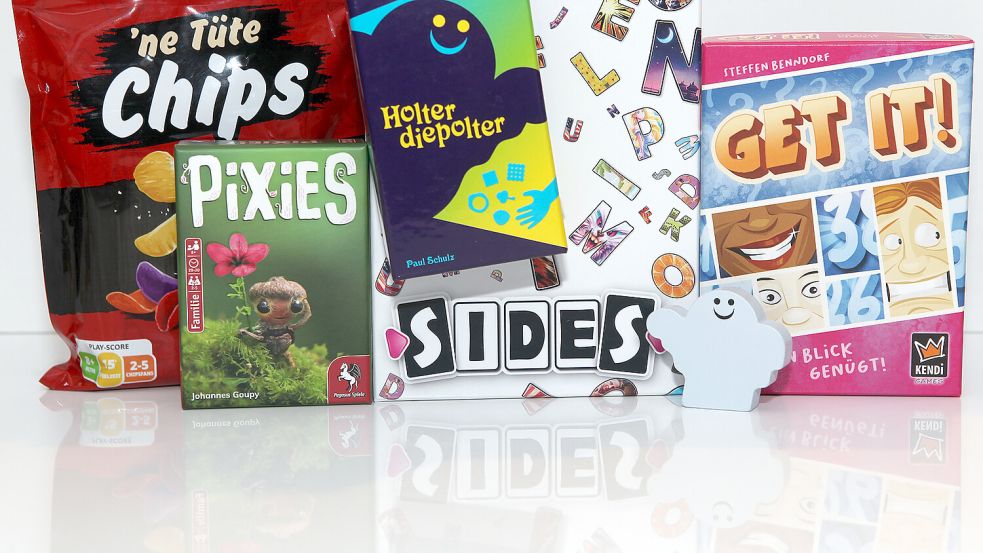 Spieletipps für den Urlaub: ‘ne Tüte Chips, Pixies, Sides, Holterdipolter und Get It. Foto: Karsten Grosser