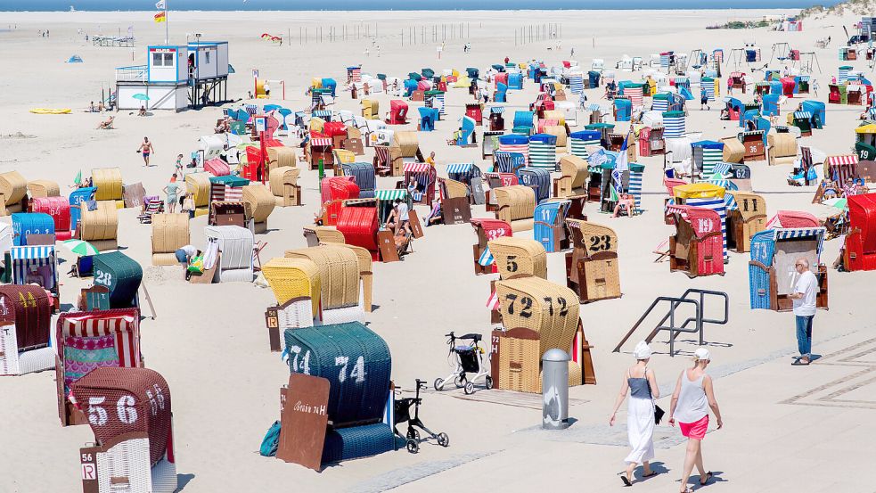 Sturmfluten im Sommer kommen selten vor. Sie stellen allerdings eine Gefahrenquelle für Menschen dar, die sich mit erhöhten Wasserständen an der Küste nicht auskennen. Foto: Dittrich/DPA/Archiv