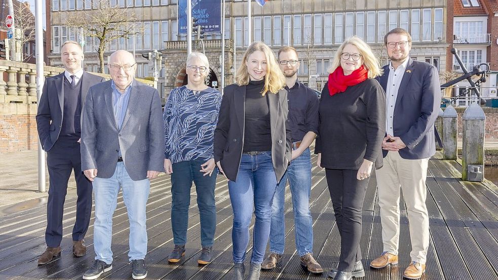 Die Fachjury vom Johann-Friedrich-Dirks-Preis mit Oberbürgermeister Tim Kruithoff als Vorsitzenden (rechts). Foto: Stadt Emden
