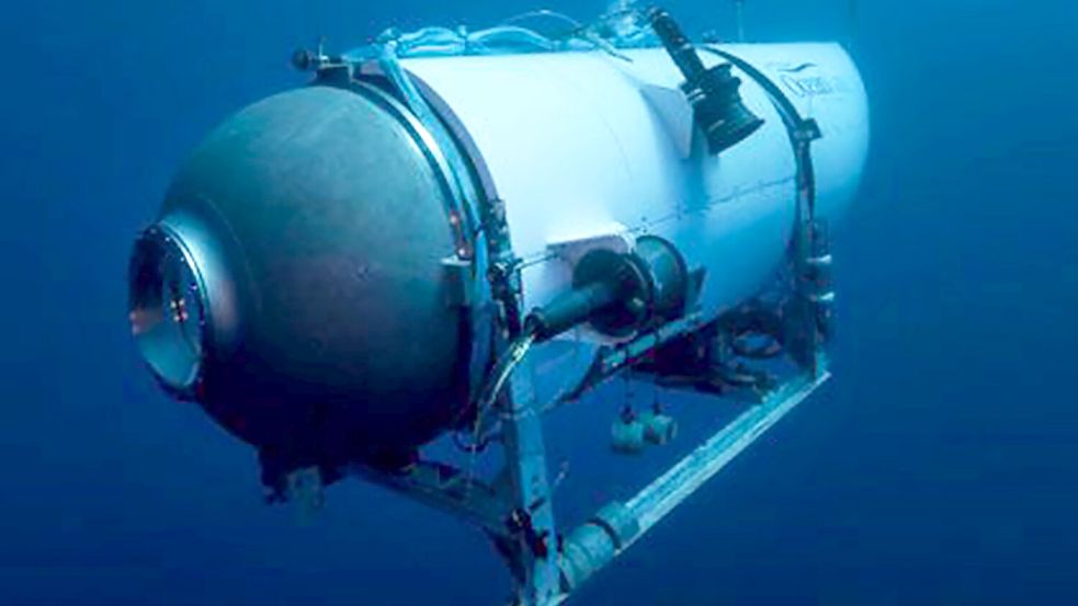 So sah das Tauchboot „Titan“ von außen aus. Foto: dpa/OceanGate Expeditions/AP