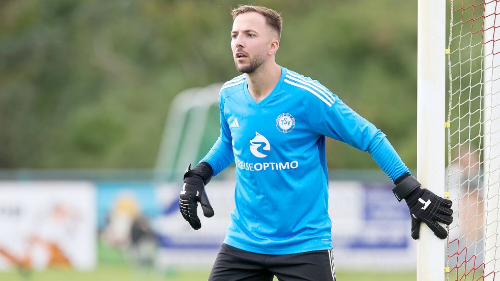 Lukas Christians vom TSV Riepe war am Sonntag im Pech. Foto: Doden, Emden