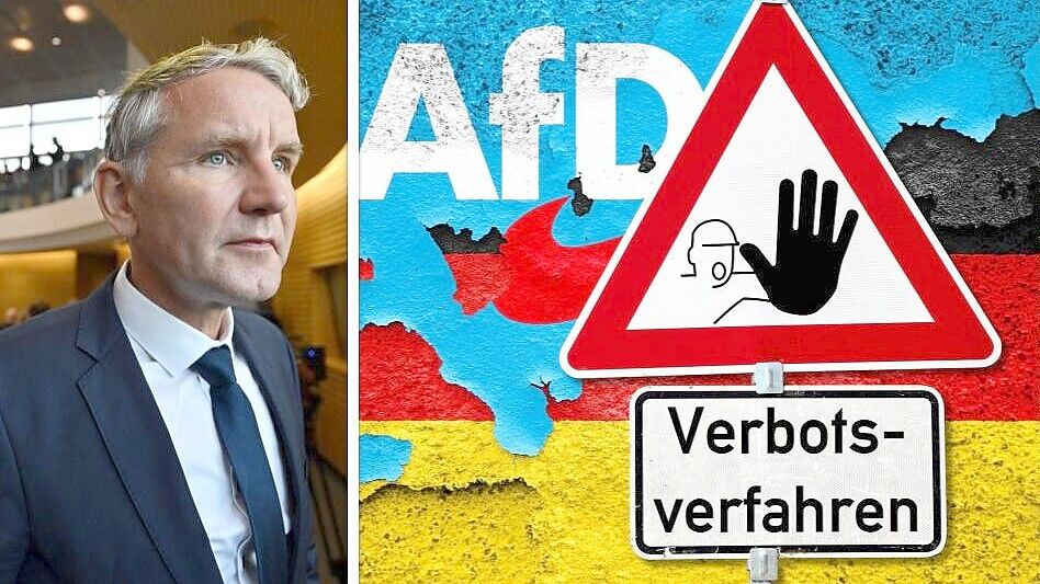 Nach den Wahlerfolgen in Ostdeutschland werden in der Politik erneut Rufe nach einem Verbotsverfahren der AfD laut. Dabei hilft etwas ganz anderes gegen die Partei. Foto: dpa/Martin Schutt, imago images/Bihlmayerfotografie