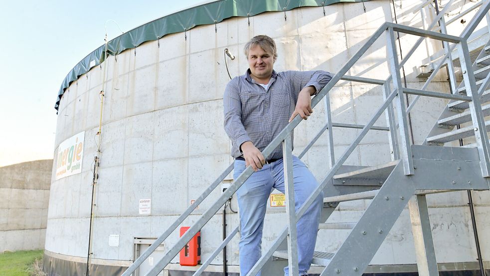 In der Biogas-Anlage entstehen aus Mist und Gülle Strom und Wärme. Foto: Ortgies