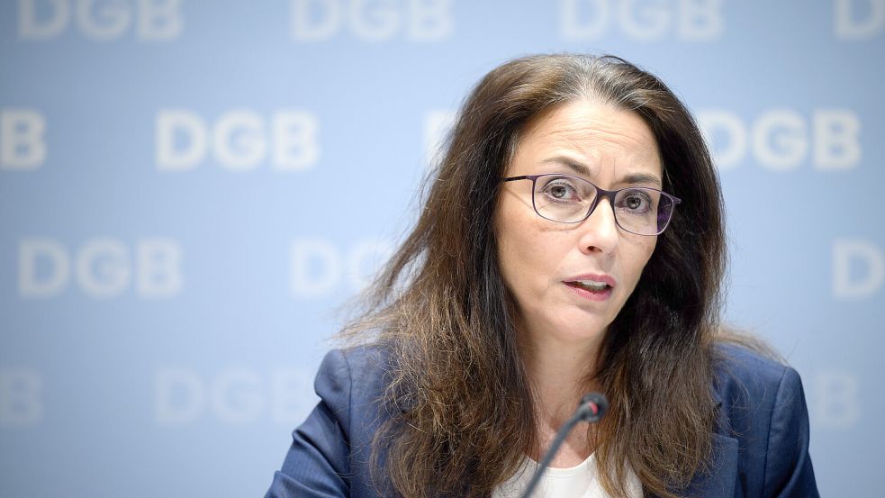 DGB-Chefin Yasmin Fahimi fordert sinkende Energiepreise. Foto: dpa/ Bernd von Jutrczenka