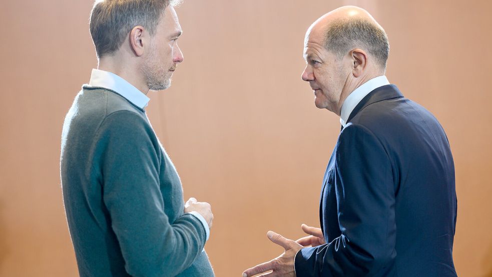 Das Ampel-Zerwürfnis und die Entlassung von Finanzminister Christian Lindner durch Kanzler Olaf Scholz sorgen für lustige Memes im Internet. Foto: dpa/Bernd von Jutrczenka