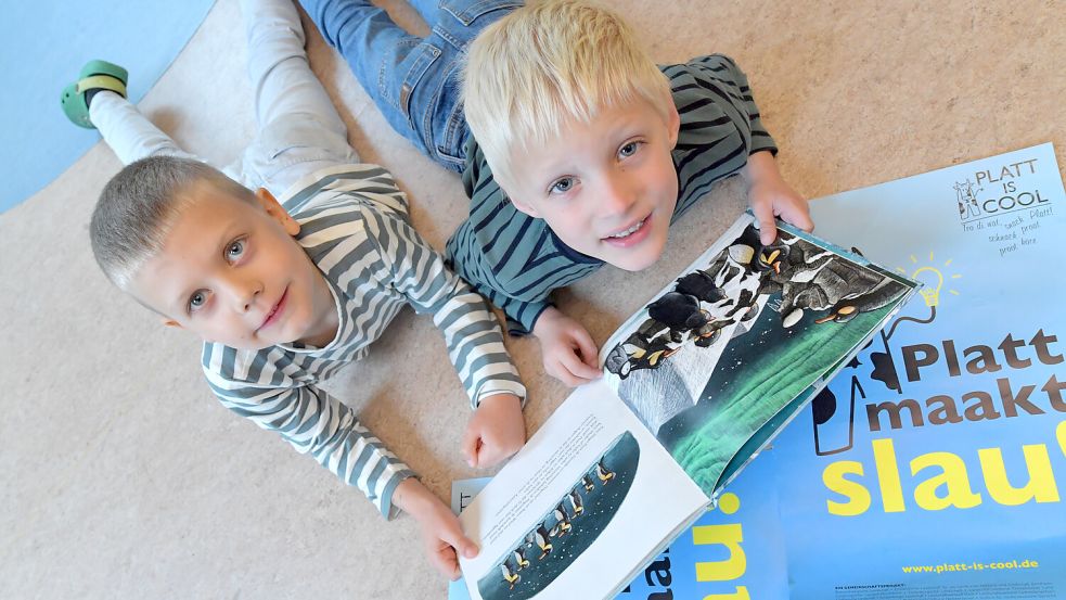 Lasse Reuss und sein Freund Tom Smidt können Plattdeutsch sprechen. Foto: Ortgies