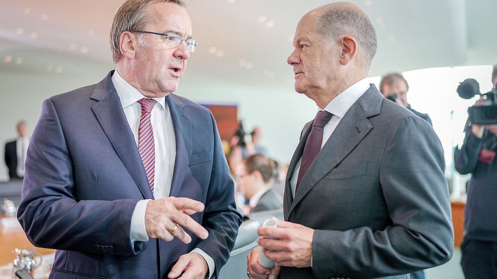Wer macht‘s? Kanzler Olaf Scholz will wieder für die SPD antreten, Verteidigungsminister Boris Pistorius hat die höheren Beliebtheitswerte. Foto: dpa
