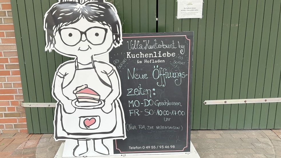 Das Café „Villa Kunterbunt“ in Großwolde ist nur noch bis zum 22. Dezember 2024 geöffnet. Die Öffnungszeiten sind bereits eingeschränkt worden. Foto: Ammermann