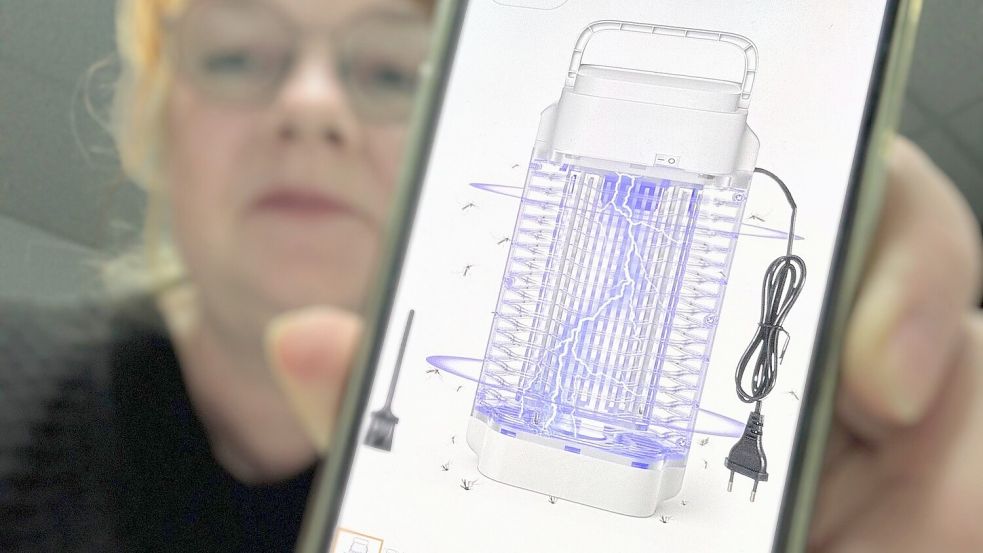 Peng mit Strom: Die elektrische Mückenfalle war im Internet clever beworben, in Wirklichkeit aber ein totaler Flop. Foto: Janßen
