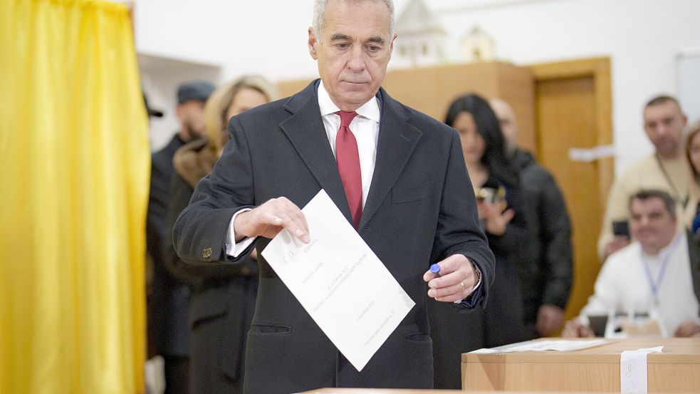 Der russlandfreundliche Călin Georgescu hatte die erste Runde der Wahl überraschend gewonnen. Foto: dpa/AP/Vadim Ghirda