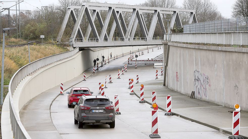 Die Trogstrecke ist eine Dauerbaustelle seit Juli 2020. Doch die innovative Sanierungsweise scheint erfolgreich zu sein, zumindest ist die Strecke aktuell wieder in beide Richtungen befahrbar. Im Frühjahr sollen Restarbeiten erledigt werden. Foto: J. Doden