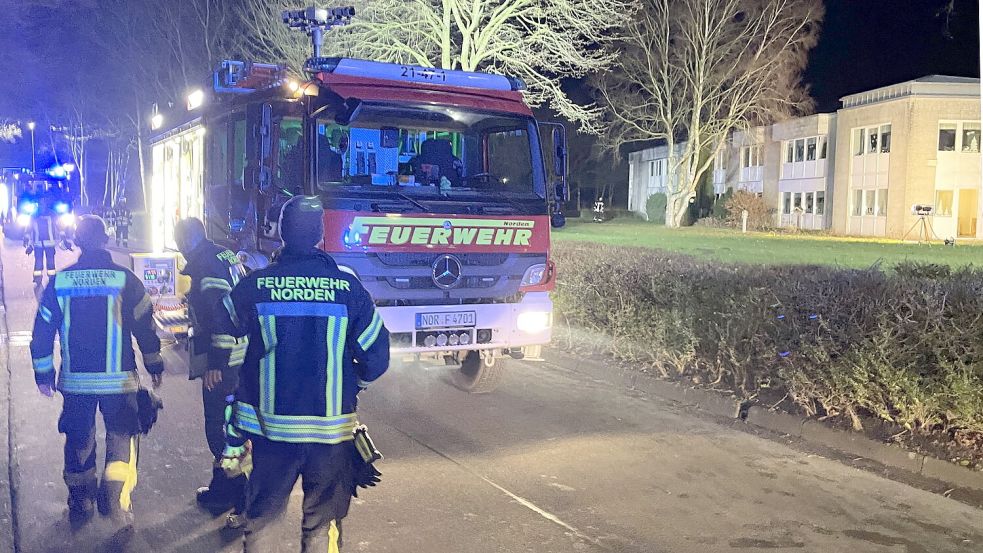Die Feuerwehr Norden war mit vielen Kräften im Einsatz. Foto: Feuerwehr Norden
