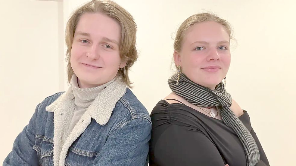 Sean Heller (links) und Yola Kreitlow bilden das neue Führungsduo der Grünen Jugend in Niedersachsen. Foto: Stefan Idel