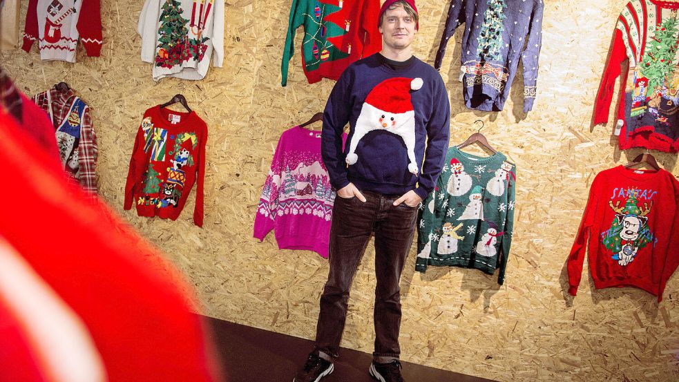 Je hässlicher, desto besser: Weihnachtspullover. Foto: IMAGO/Hanna Franzén/TT