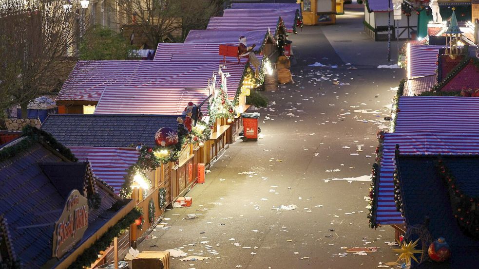 Auf dem Weihnachtsmarkt in Magdeburg ist ein Mann durch eine Menschenmenge gerast. Foto: dpa/Jan Woitas