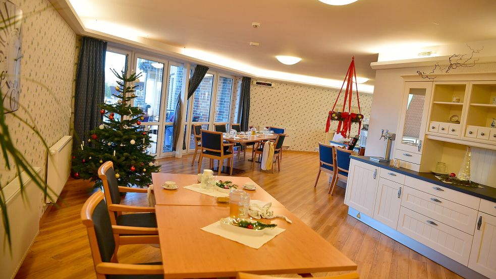 Viele der Bewohner feiern Weihnachten in den Räumen des Wohnparks Concordia in Suurhusen.