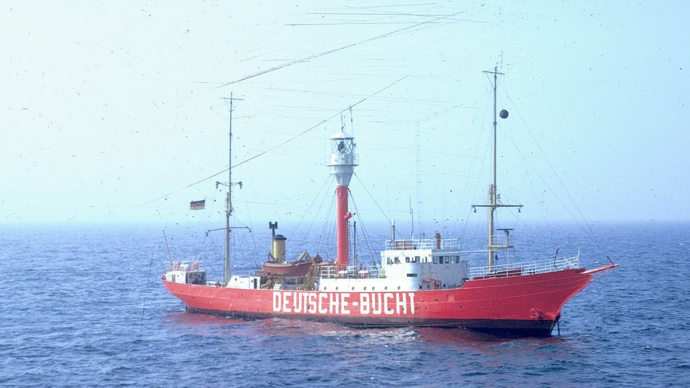 Das Feuerschiff auf seiner früheren Position in der Deutschen Bucht. Foto: Privat/Archiv