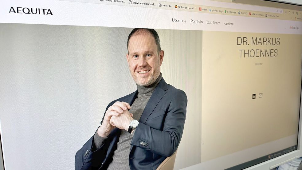 Dr. Marcus Thoennes wird auf der Aequita-Homepage als Director von Aequita benannt. Er ist Ceo der Opti Group. Archivfoto: Janßen