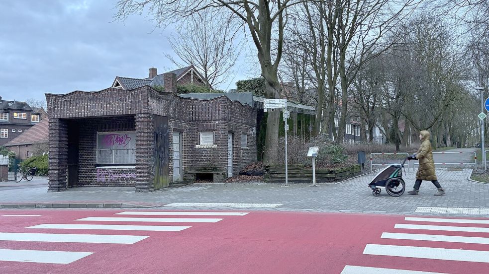 Der ehemalige Kiosk am Wall: Strategisch besser könnte eine Milchbar eigentlich kaum liegen. Foto: Schuurman