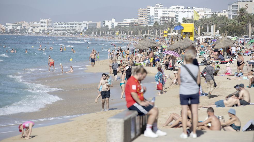 Volle Strände wie hier in Palma de Mallorca und Massen an Urlaubern – auch in 2025 erwartet Spanien ein Tourismusboom. Foto: dpa/Clara Margais