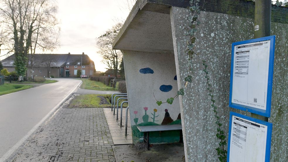 Der Weg zur Bushaltestelle ist gefährlich in Wrisse, sagen Anwohner. Foto: Ortgies
