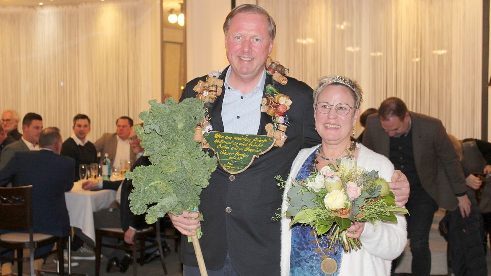 Karsten van der Huir und Kerstin Balzen sind Dehoga-Grünkohlkönig und Grünkohlkönigin. Foto: Erdmann