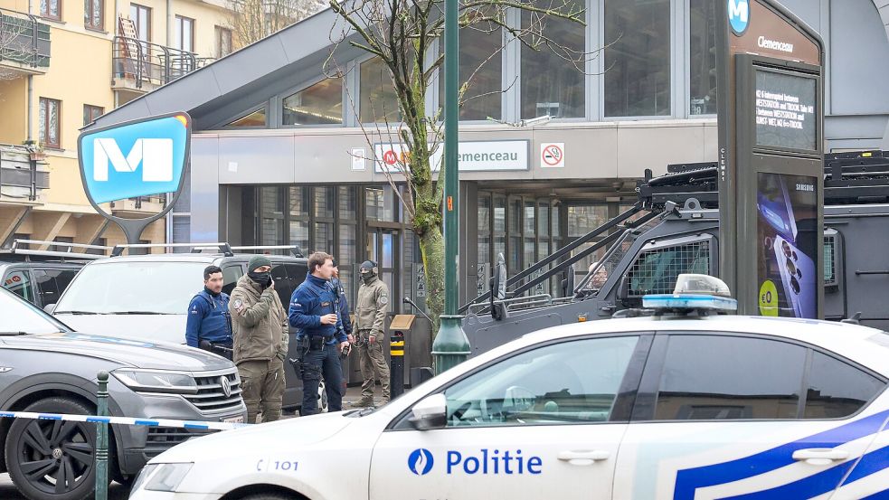 Innerhalb weniger Tage kam es in Brüssel zu mehreren Schießereien, wie hier an der Metro Clemenceau. Foto: IMAGO/Xavier Piron