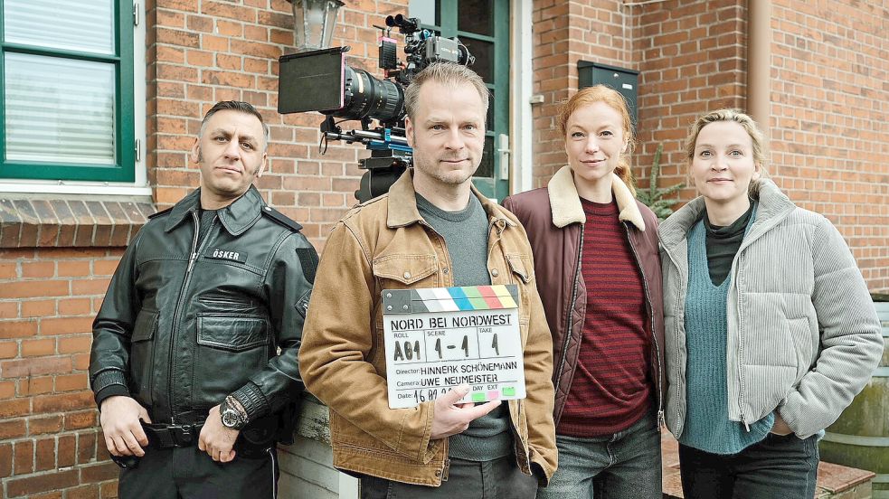 „Nord bei Nordwest“: Für Cem Ali Gültekin, Hinnerk Schönemann, Marleen Lohse und Jana Klinge ging die TV-Quote diesmal zurück. Foto: NDR / Gordon Timpen