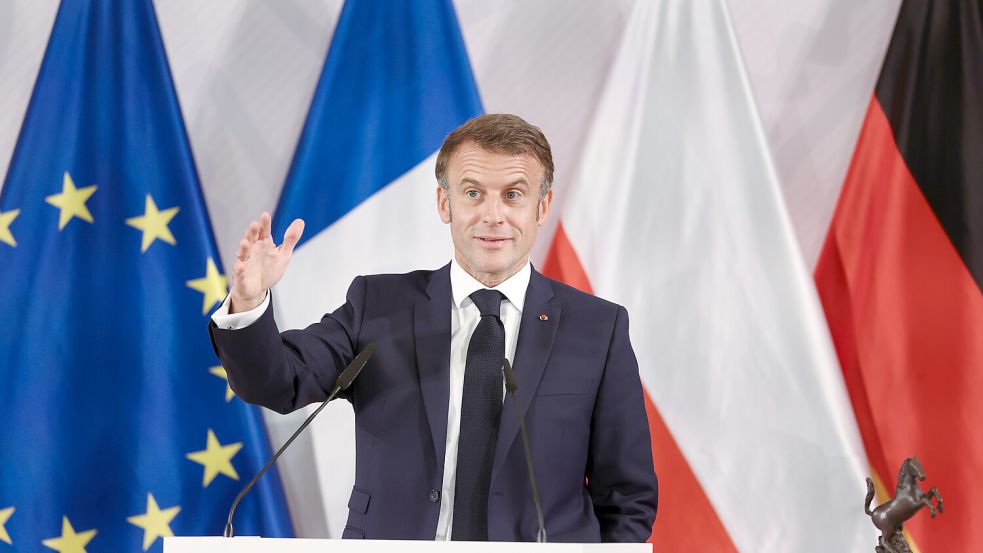 Lud erneut zum europäischen Krisengipfel nach Paris ein: Frankreichs Präsident Emmanuel Macron. Foto: DPA/Rolf Vennenbernd