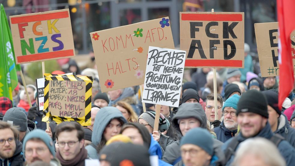 Bei einem Aktionstag der Omas gegen rechts waren auch in Emden viele Demonstrierende in den Stadtgarten gekommen. Fotos: Ortgies/Archiv