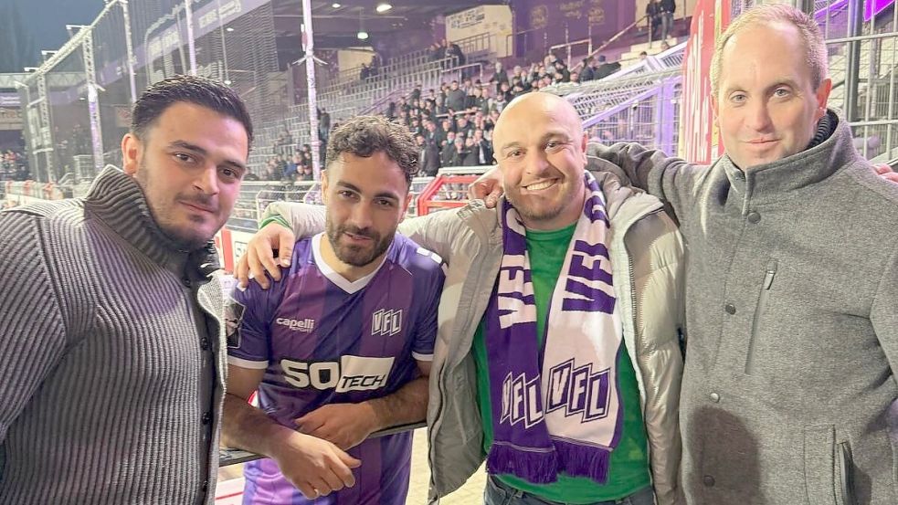 Michael Zuidema (ganz rechts) freute sich über das Wiedersehen mit (von links) David, Nikky und George Goguadze. Foto: Privat