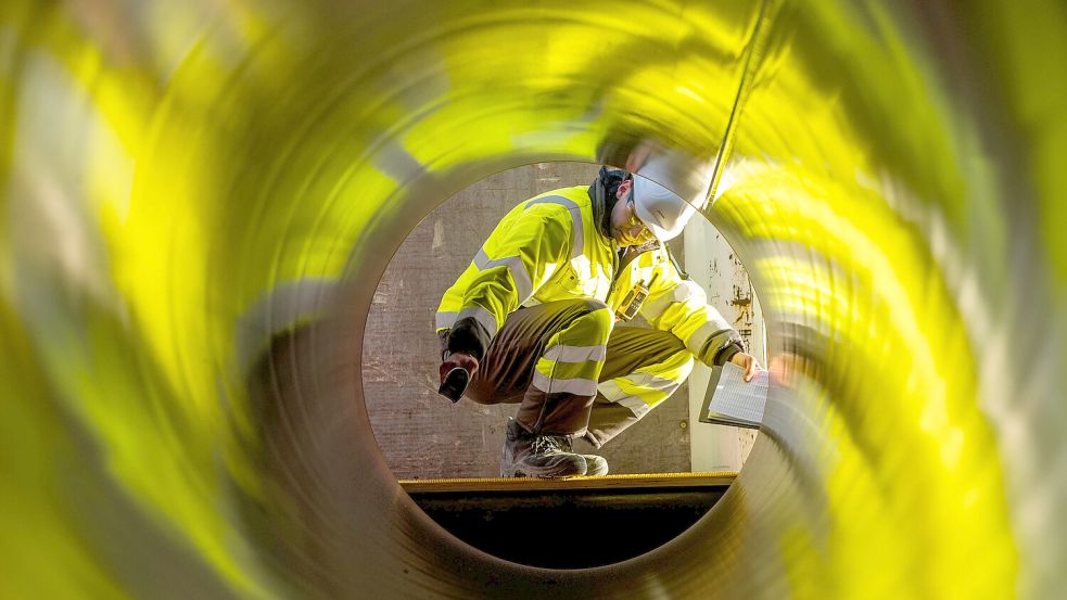 Kurz vor dem Ukraine-Krieg ging der Bau von Nord Stream 2 zu Ende – in Betrieb genommen wurde die Pipeline jedoch nie. Foto: DPA/Jens Büttner