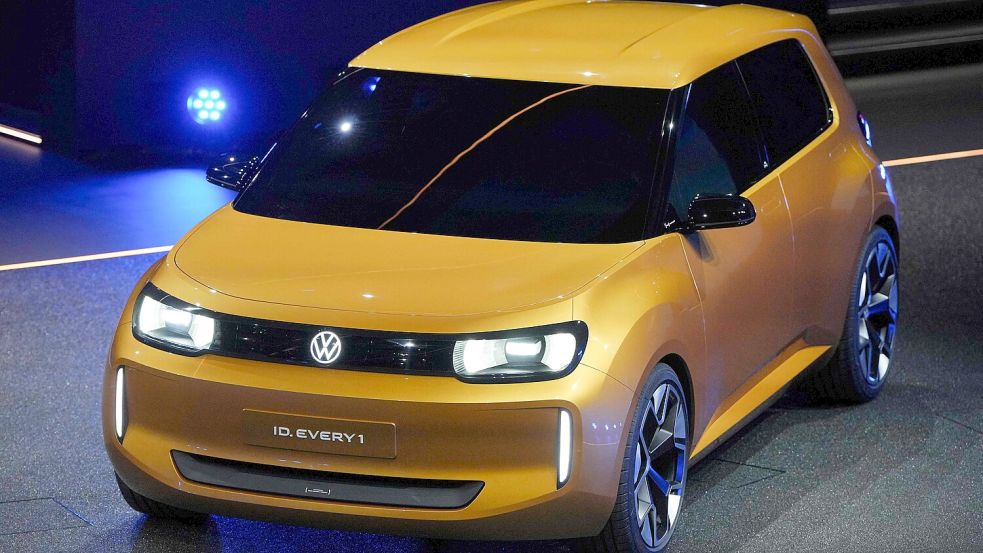 Noch ist der VW ID.Every1 eine Studie. Erst 2027 kommt er auf den Markt. Foto: AFP/PAU BARRENA