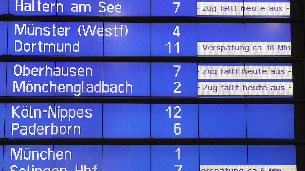Die Deutsche Bahn hat weiterhin mit Zugausfällen und Verspätungen zu kämpfen. Foto: dpa/Marius Becker