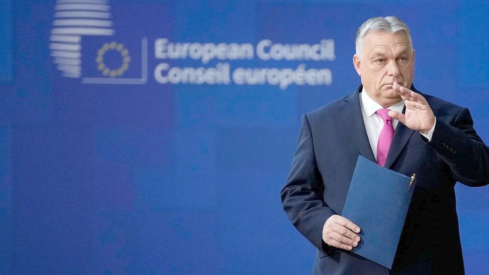 Der ungarische Ministerpräsident Viktor Orban drohte mit einem Veto. (Archivbild) Foto: Virginia Mayo/AP/dpa
