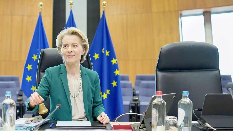 „Wir müssen mehr europäisch einkaufen“, sagt EU-Kommissionspräsidentin Ursula von der Leyen. Foto: Virginia Mayo/AP/dpa