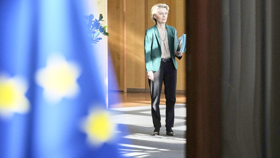 Sie will Europa aufrüsten: EU-Kommissionspräsidentin Ursula von der Leyen (CDU). Foto: DPA/Virginia Mayo