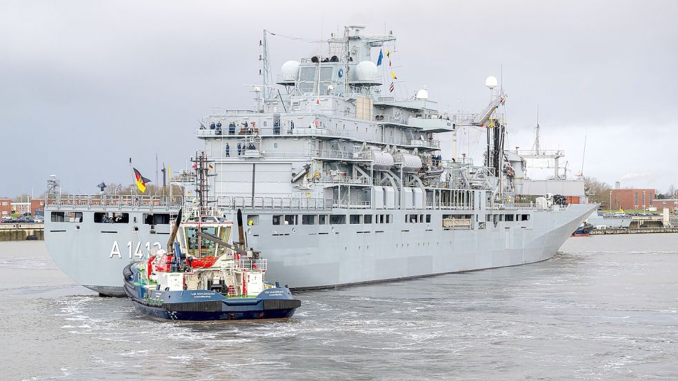 Das Marineschiff „Bonn“ verließ Mitte Januar Wilhelmshaven. Das Schiff ist derzeit an der Nordflanke der Nato in der Nord- und Ostsee sowie im Nordatlantik Teil der Schnellen Eingreiftruppe. Foto: Schuldt/dpa