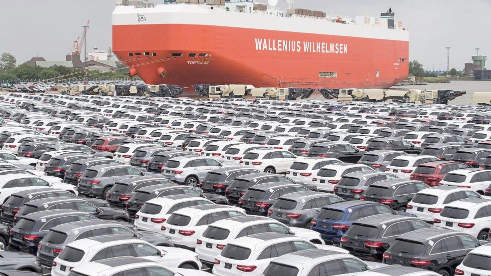 Die deutsche Autoindustrie hat 2024 mehr Fahrzeuge in die USA exportiert (Archivbild) Foto: Ingo Wagner/dpa